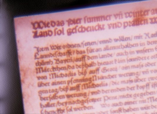 Original Urkunde Reinheitsgebot (Foto: Gf&Ouml;)